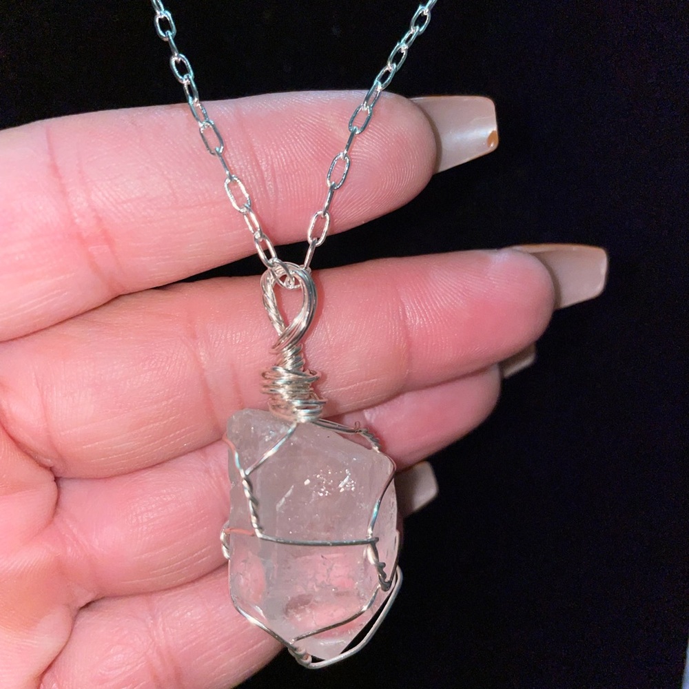 Clear quartz necklace